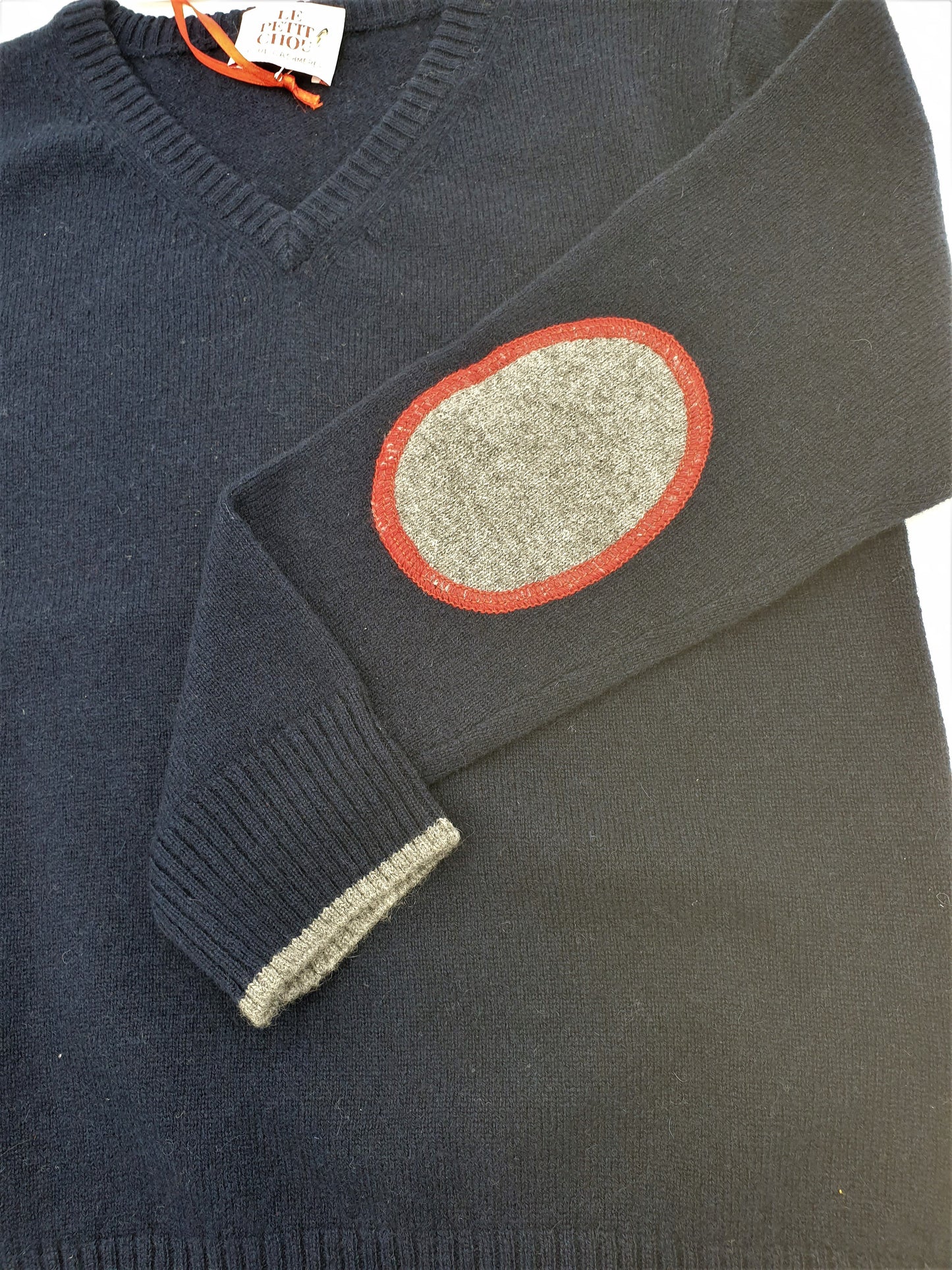 V-Ausschnitt Ellbogen-Patches