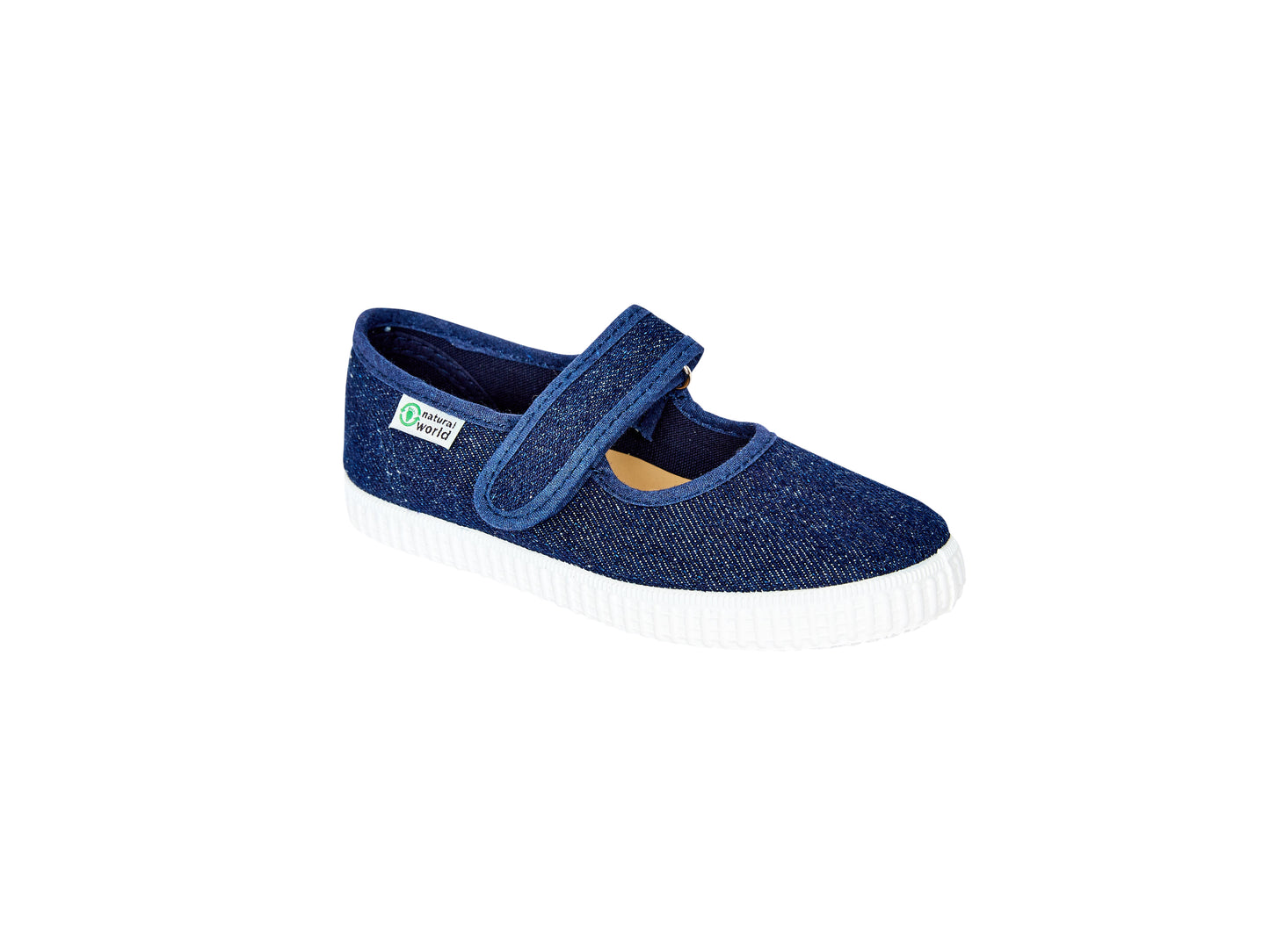 56000 Stoffschuh Riemchen uni