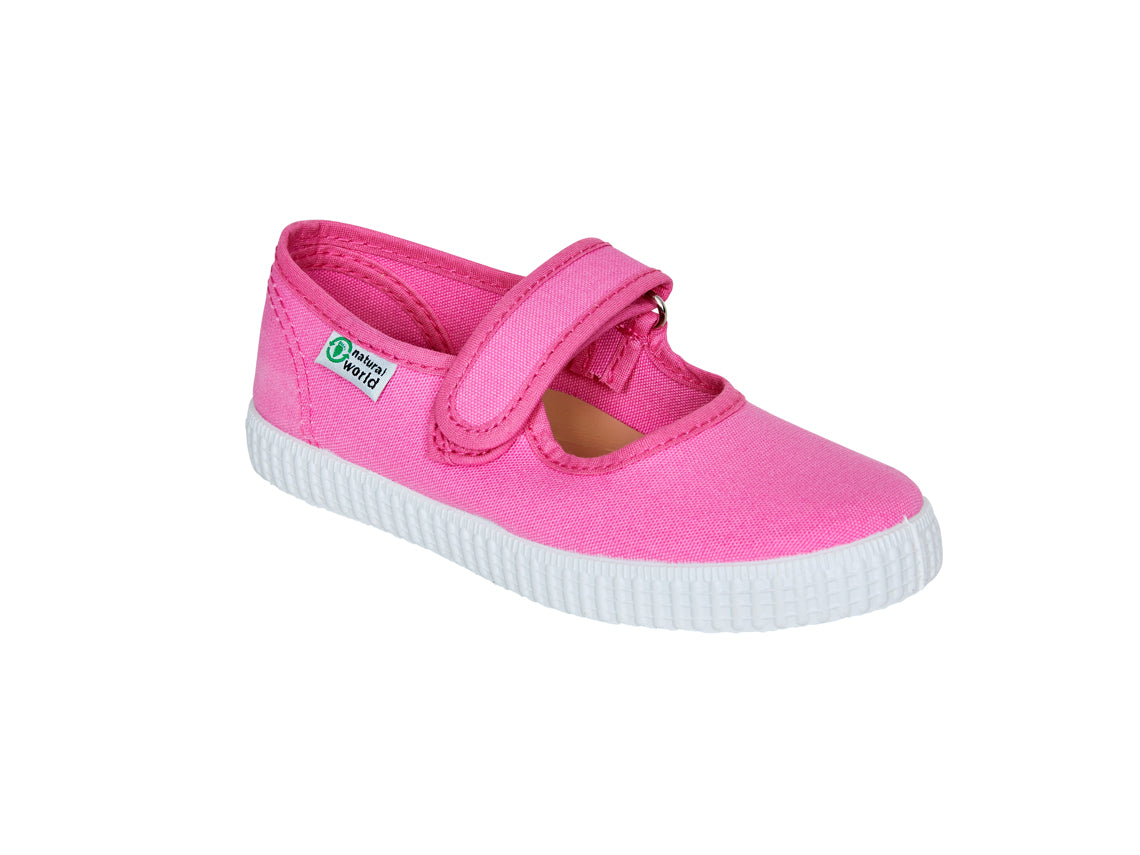 56000 Stoffschuh Riemchen uni