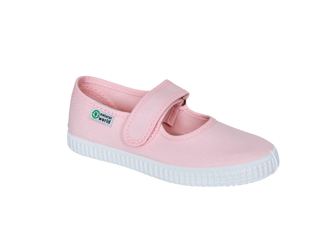 56000 Stoffschuh Riemchen uni