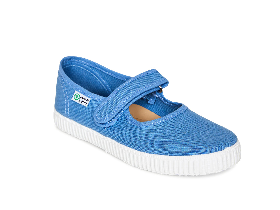 56000 Stoffschuh Riemchen uni